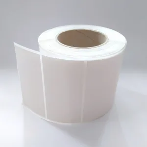 Cuộn decal tem nhãn có nội dung chữ nền trắng kích thước 40x20mm