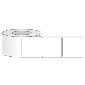 Tem nhãn - Decal trắng dạng cuộn 76.2mm x 76.2mm - Đường kính ngoài 152.4mm
