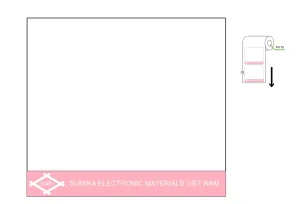 Cuộn decal tem nhãn viền hồng 100x90mm