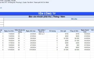 QUẢN LÝ DÒNG TIỀN HIỆU QUẢ VỚI MẪU EXCEL MIỄN PHÍ CHO KHOẢN PHẢI THU (AR)