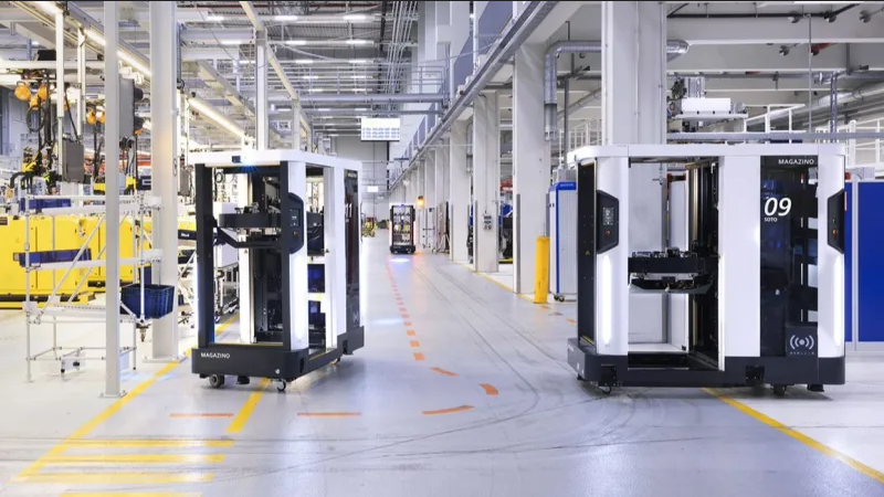 Robot Tự Hành AGV tích hợp Machine Vision 3D trong Logistics Sản Xuất