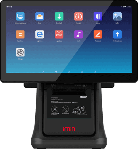 Máy POS bán hàng để bàn Imin D4-505 màn hình kép - Smart desktop POS devices